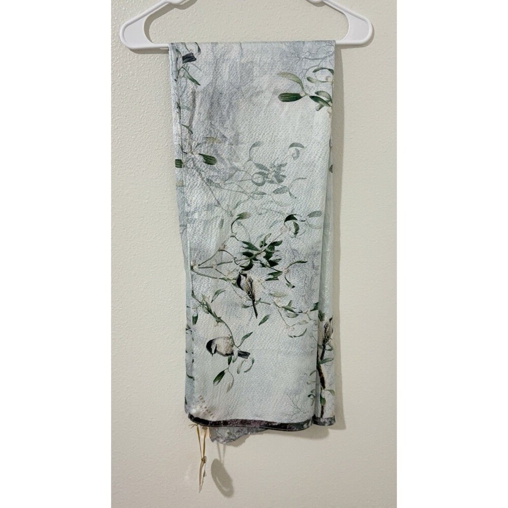 NWT Ted Baker 100% Silk Cape Bird Print